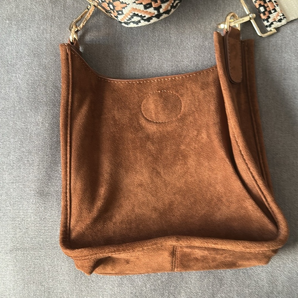 🌼Rust suede crossover bag with mosaic strap - Picture 4 of 4